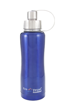 EcoVessel SURF 22oz Glass Water Bottle with Wide Mouth